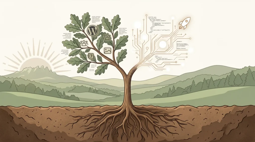 L'Evolució de l'Arrel (Nature & Technology). Novetats WordPress 7, headless i alternatives.